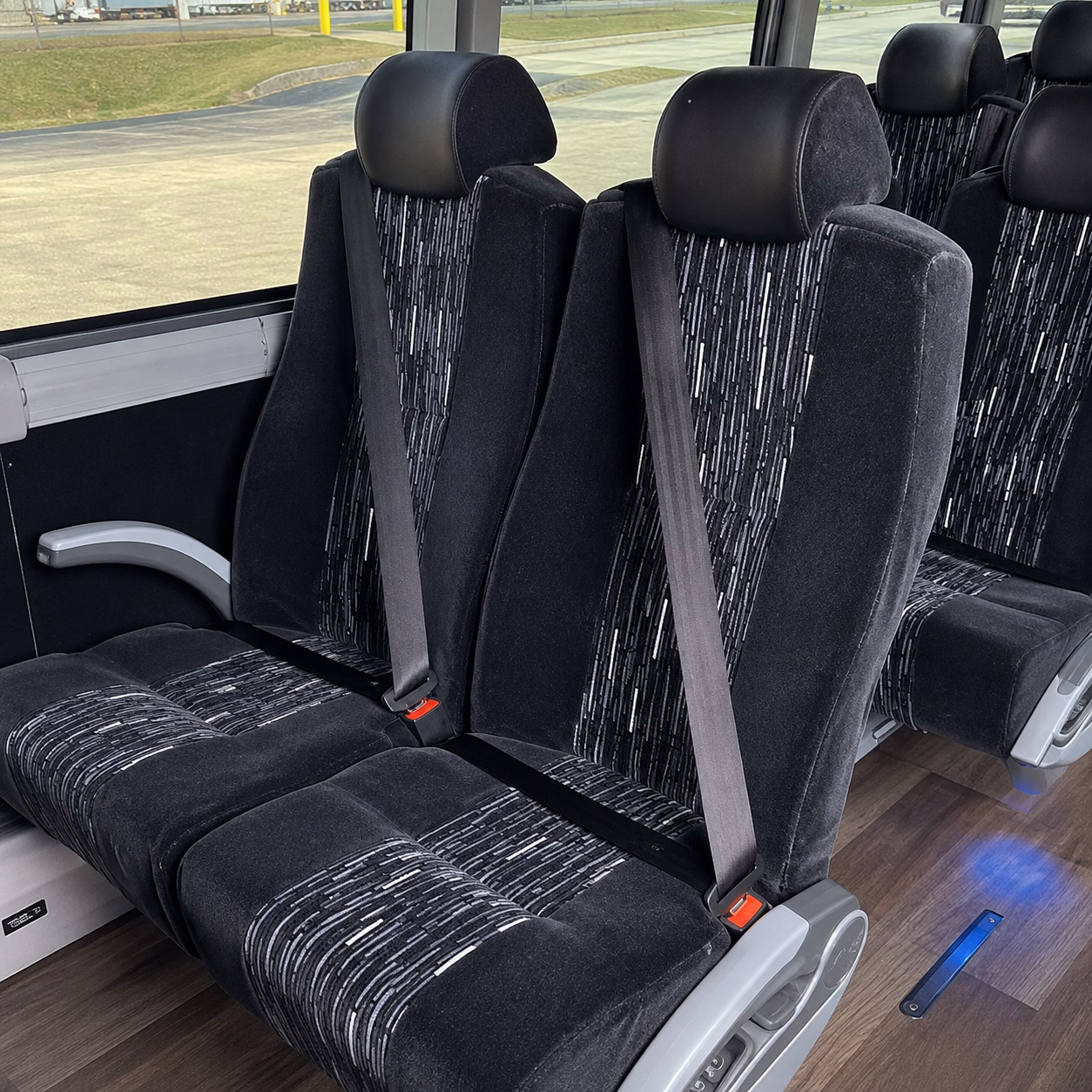 56 passenger charter bus inside