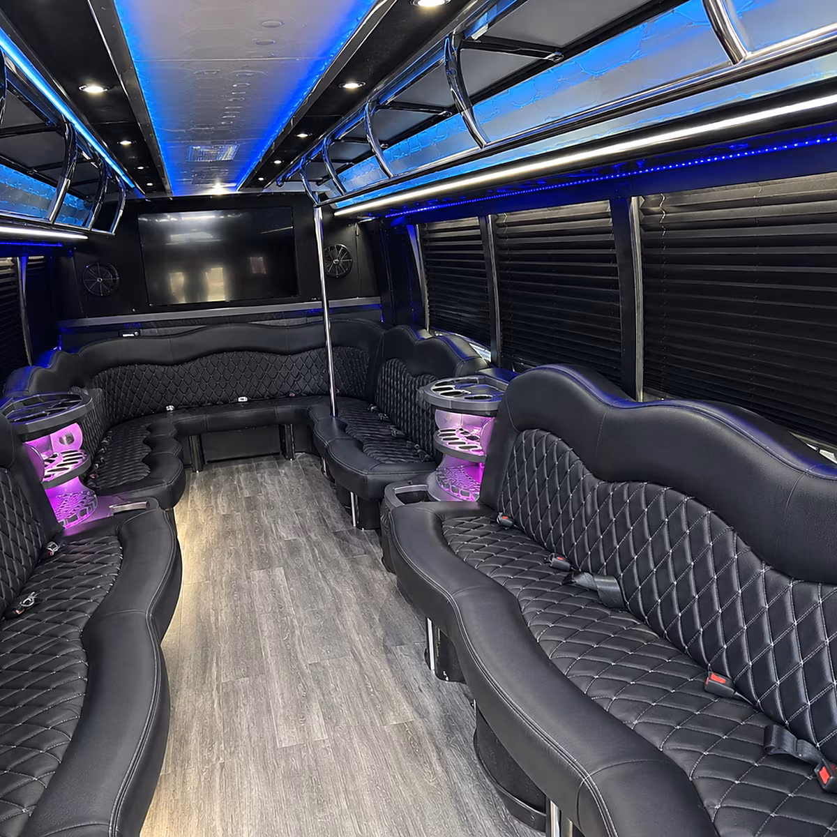 bowie party bus rental interior
